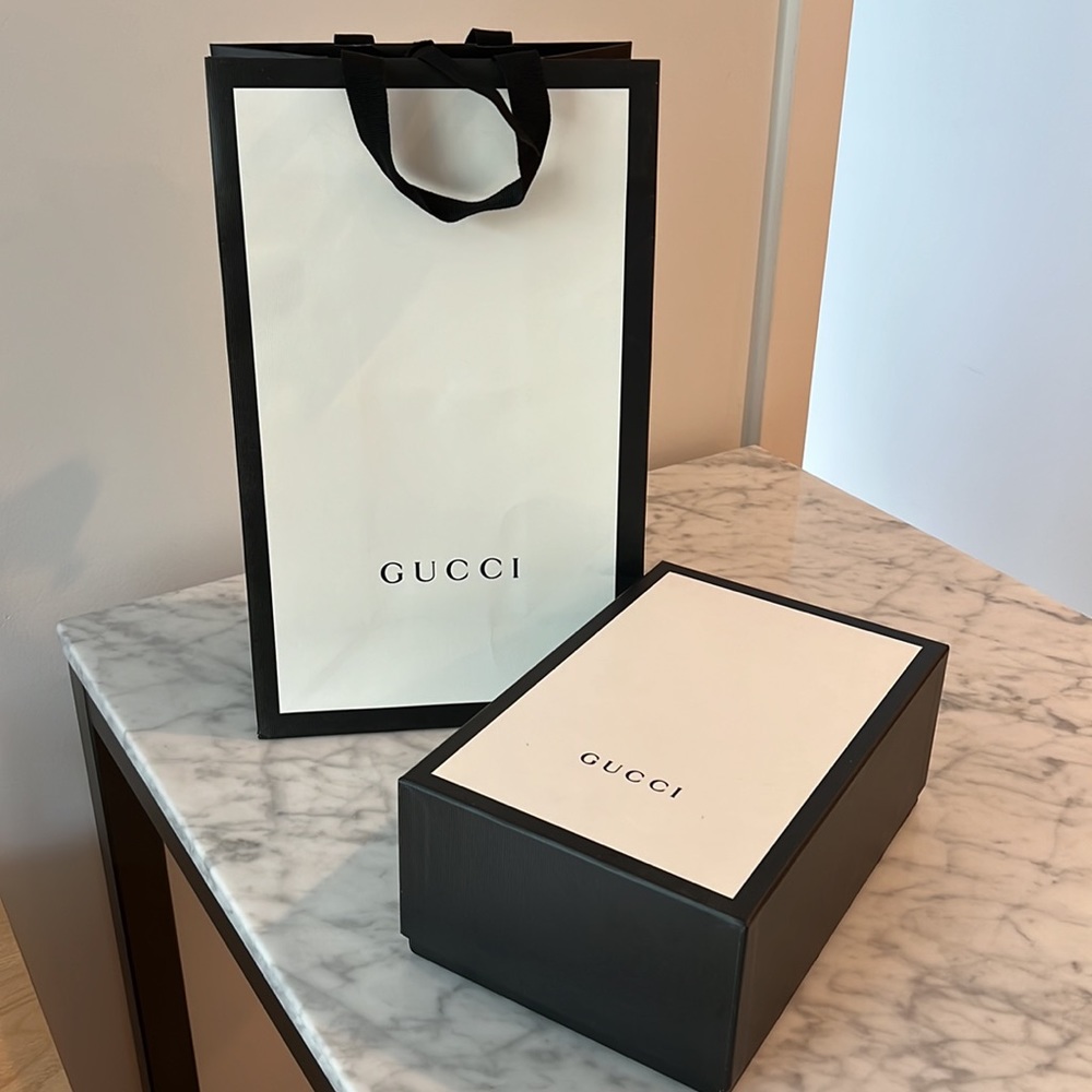 Gucci Shoe Dustbags with Box and Shopping Bag